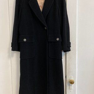 Accento by Marzotto black wool coat